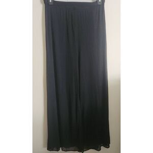 K2  Black dressy long Palazzo pants with sheerover the top